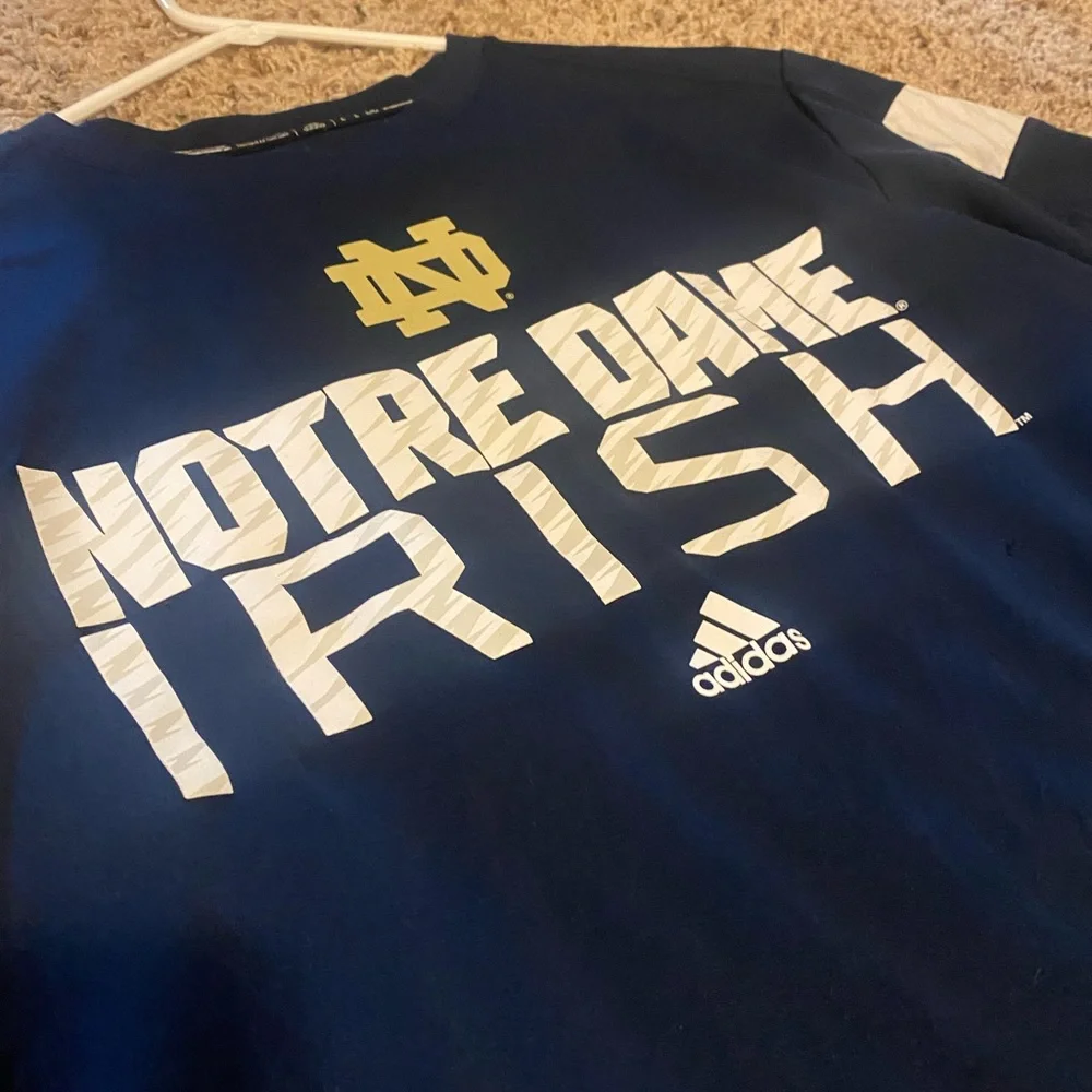 Adidas Navy Notre Dame Irish Tee